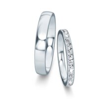 Eheringe Modern/Romance mit Diamant-Pavé 0,46ct