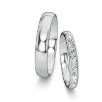 Eheringe Classic/Eternal mit Diamant-Pavé 0,22ct