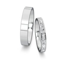 Eheringe Infinity mit Diamant-Pavé 0,22ct