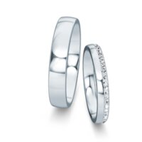 Eheringe Modern/Romance mit Diamant-Pavé 0,165ct