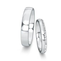 Eheringe Modern/Romance mit Diamant-Pavé 0,165ct