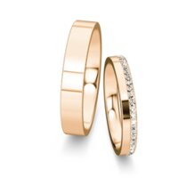 Eheringe Infinity mit Diamant-Pavé 0,165ct