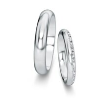 Eheringe Delight/Heaven mit Diamant-Pavé 0,17ct