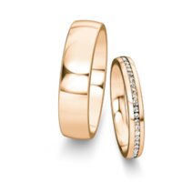 Eheringe Modern/Romance mit Diamanten 0,13ct