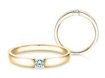 Verlobungsring Infinity Petite in 14K Gelbgold mit Diamant 0,09ct G/SI