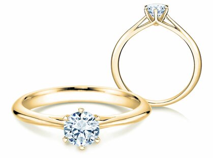 Verlobungsring Heaven 6 in 14K Gelbgold mit Diamant 0,50ct G/SI