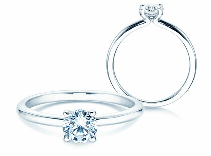 Verlobungsring Classic 4 in Platin 950/- mit Diamant 0,50ct G/SI