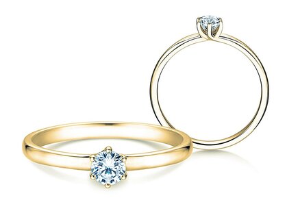 Verlobungsring Melody in 18K Gelbgold mit Diamant 0,25ct G/SI