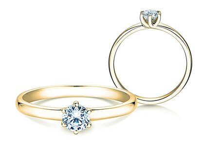 Verlobungsring Melody in 14K Gelbgold mit Diamant 0,50ct H/SI