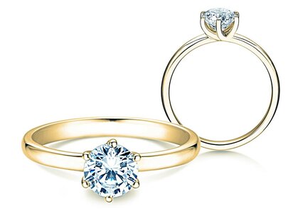 Verlobungsring Melody in 14K Gelbgold mit Diamant 1,00ct G/SI