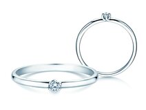 Verlobungsring Melody in 14K Weißgold mit Diamant 0,07ct G/SI