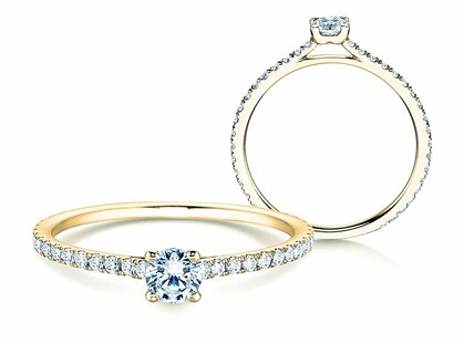 Verlobungsring Pure Diamond in 14K Gelbgold mit Diamanten 0,49ct G/SI