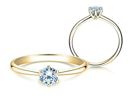 Verlobungsring Spirit in 14K Gelbgold mit Diamant 0,50ct H/SI