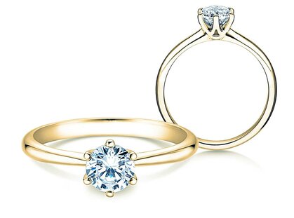 Verlobungsring Spirit in 14K Gelbgold mit Diamant 1,00ct H/SI