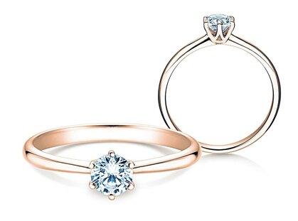 Verlobungsring Spirit in 14K Roségold mit Diamant 0,50ct G/SI