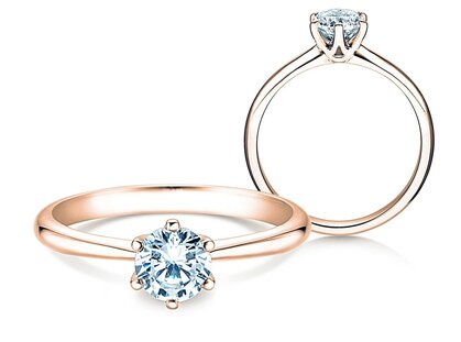 Verlobungsring Spirit in 14K Roségold mit Diamant 1,00ct H/SI