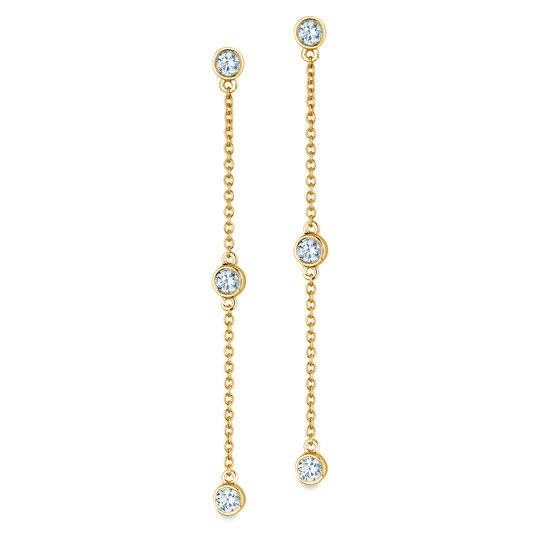 Ohrstecker Leon in 14K Gelbgold mit Diamanten 0,18ct