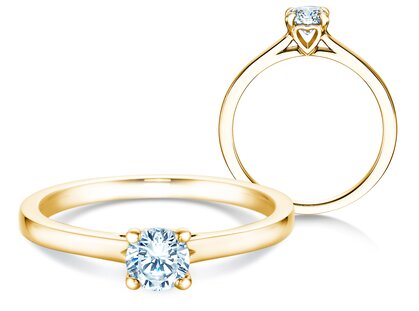 Verlobungsring Romance in 18K Gelbgold mit Diamant 0,40ct G/SI