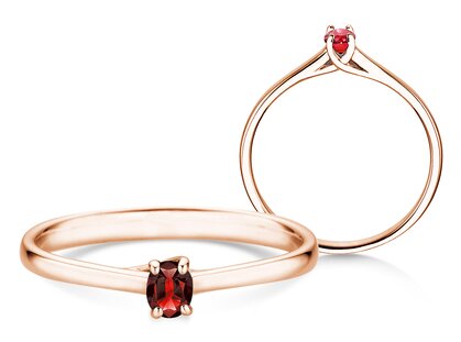 Verlobungsring Glow in 14K Roségold mit Rubin 0,25ct