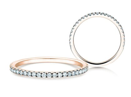 Verlobungsring Dusk in 14K Roségold mit Diamanten 0,25ct G/SI