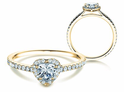 Verlobungsring Pure Love in 14K Gelbgold mit Diamanten 0,62ct G/SI