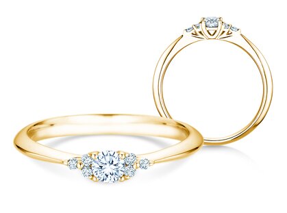 Verlobungsring Glory Diamant in 14K Gelbgold mit Diamanten 0,21ct G/SI