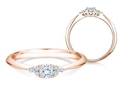 Verlobungsring Glory Diamant in 14K Roségold mit Diamanten 0,21ct G/SI