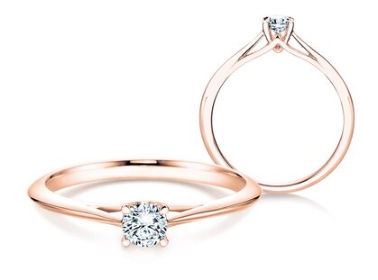 Verlobungsring Heaven 4 in 18K Roségold mit Diamant 0,40ct G/SI