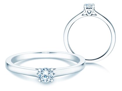 Verlobungsring Romance in Platin 950/- mit Diamant 0,15ct H/SI