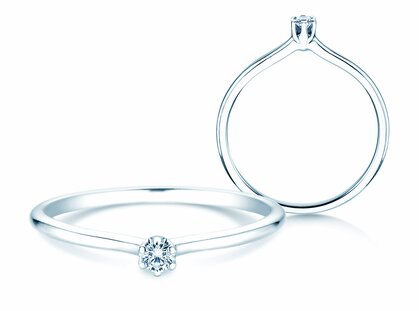 Verlobungsring Royal in Silber 925/- mit Diamant 0,05ct H/SI